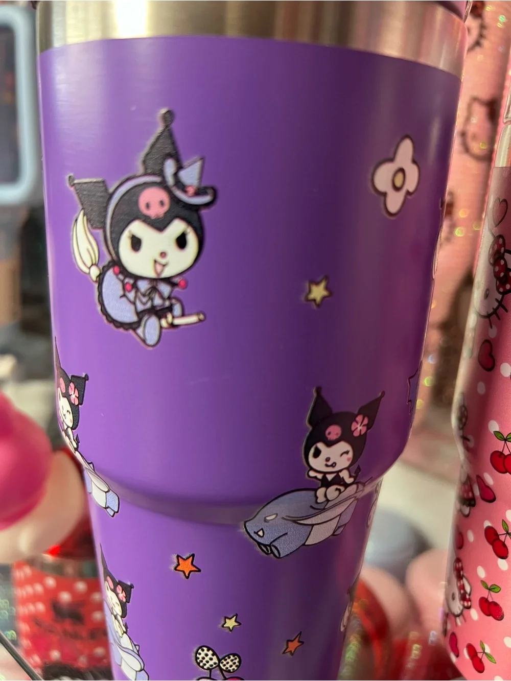 Kuromi Stanley Kids Purple Insulated Bottle with Pink Lid